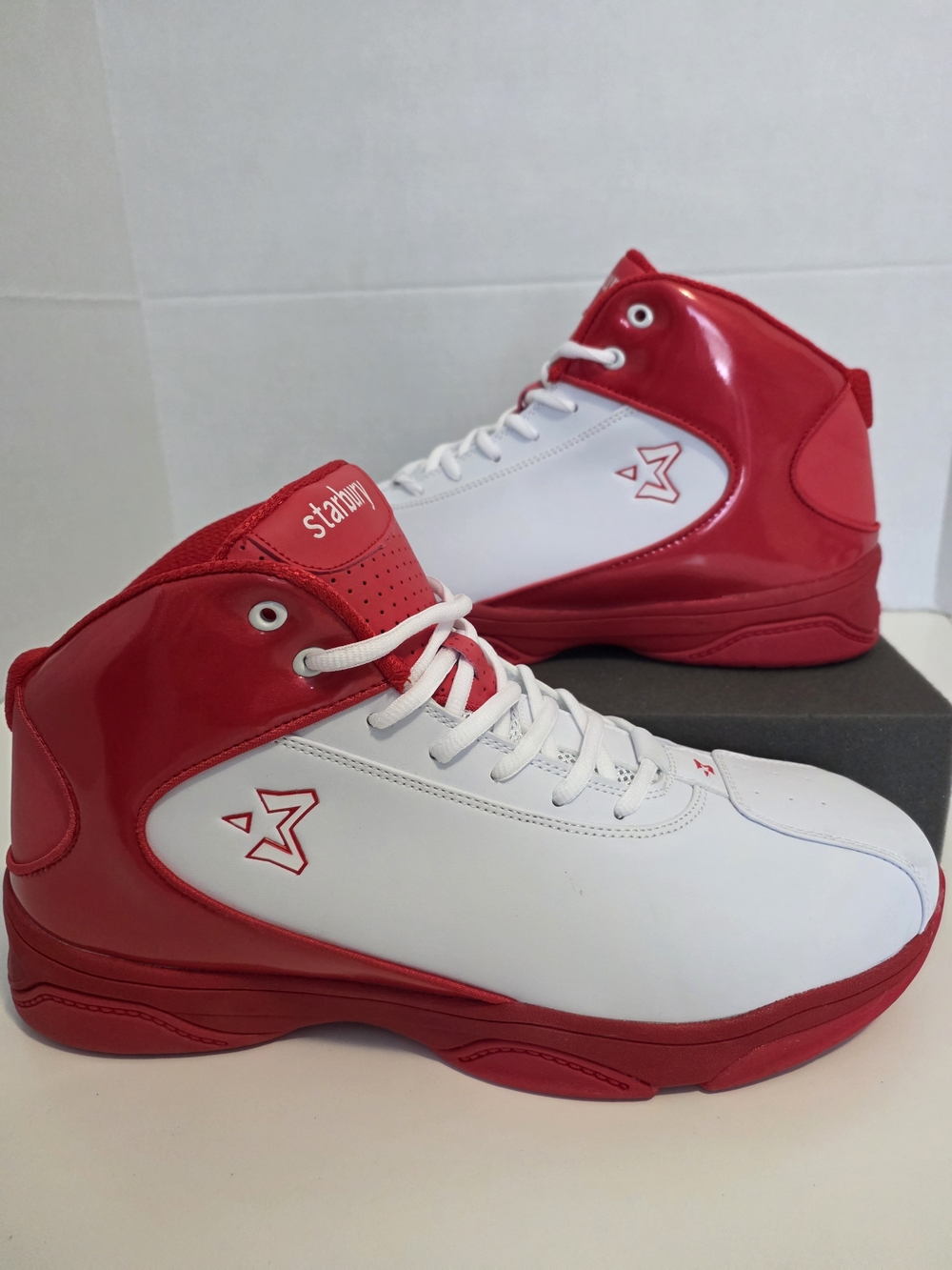 Starbury Stephon Marbury Basketball Shoes Size 14.5 White Red High Top NEW